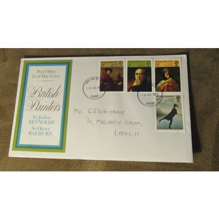 1973 GB FDC Cover - British Painters / Artist - Leeds frank