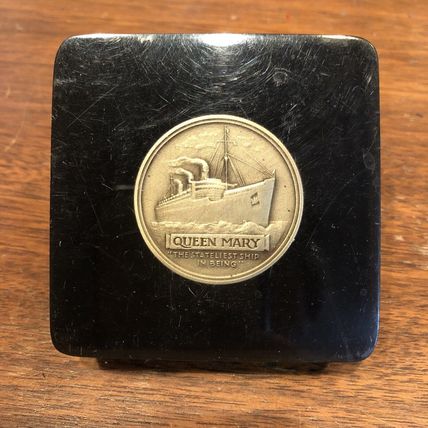 Vintage RMS Queen Mary Commemorative Medal "Stateliest Ship 1936" Encapsulated
