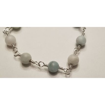 Handmade Sterling Silver Aquamarine Bracelet