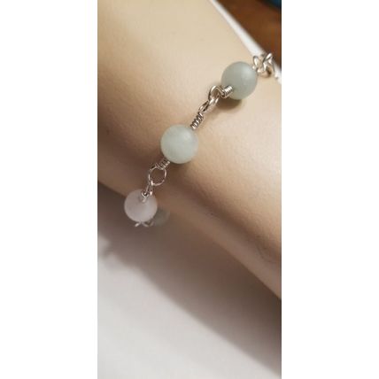 Handmade Sterling Silver Aquamarine Bracelet