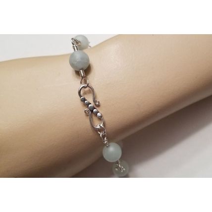Handmade Sterling Silver Aquamarine Bracelet