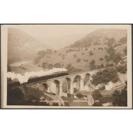 The Viaduct, Monsal Dale, Derbyshire, 1919 - Sneath RP Postcard