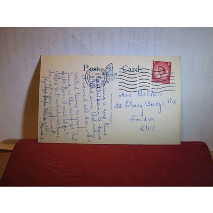 EASTBOURNE, SUSSEX multiview used vintage postcard by Shoesmith 1958 pm =