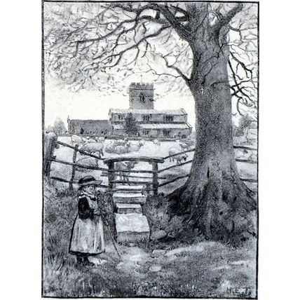 CHISELDEN CHURCH 1893 Henry Edward Tidmarsh PRINT