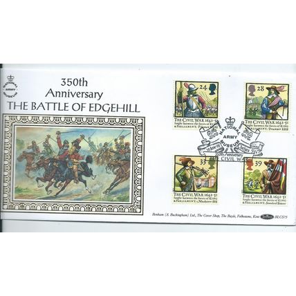 fdc benham silk first day cover no. Blcs 75 sg1620 set 1992 civil war
