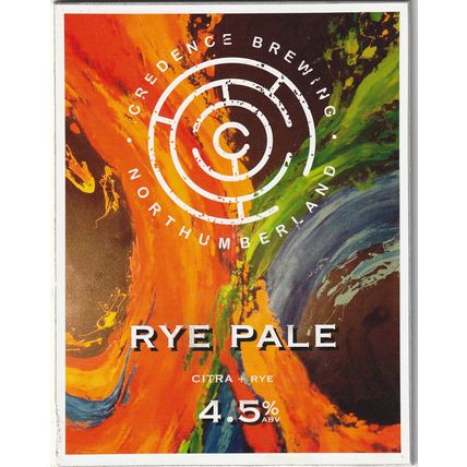 UNUSED PUMP CLIP FRONT - CREEDENCE BREWING - RYE PALE
