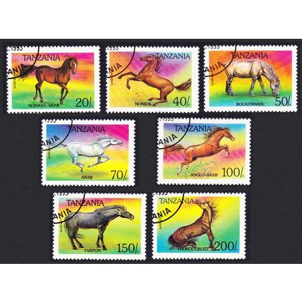 Tanzania Horses 7v 1993 CTO SG#1710-1716 Sc#1152-1158