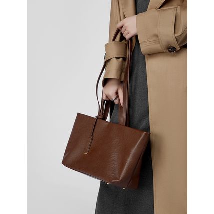 Women Genuine Leather Tote Purse Shoulder Bag Brown