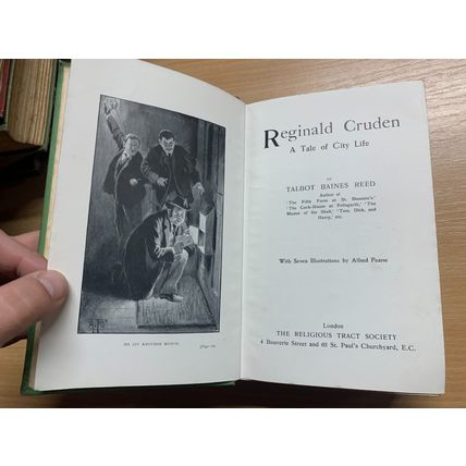 ANTIQUE TALBOT BAINES REED "REGINALD CRUDEN" ILLUSTRATED FICTION BOOK (P5)