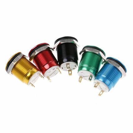 1Pc 2 Pins 12mm car computer waterproof momentary metal push button switch... 