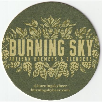 BEER MAT - BURNING SKY ARTISAN BREWERS (FIRLE) - (Cat 001) - (2017)