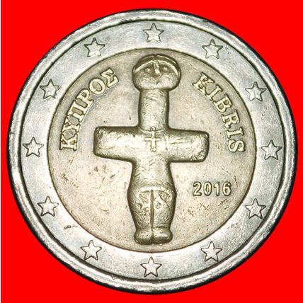 Ⰶ GREECE 2010-2024:CYPRUS★2 EUROS 2016 IDOL★RIM r2★UNCOMMON★LOW START★NO RESERVE
