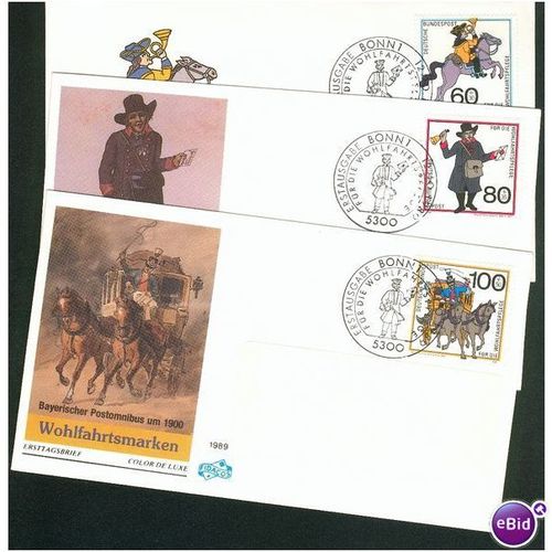 Germany FDC 1989 - SG 2289-2291 - Wohlfahrtsmarken x 3 set