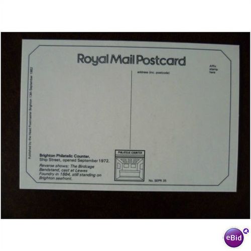 GB Brighton Philatelic Counter Royal Mail Postcard SEPR 35 Birdcage Bandstand