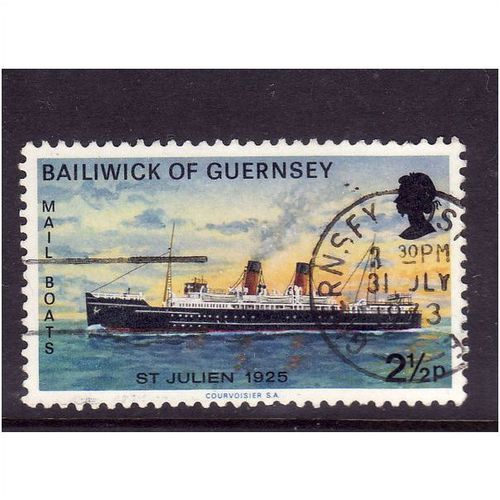 GUERNSEY 1973 SG 80 2 1/2d ST JULIEN 2nd MAILBOAT FINE USED #3