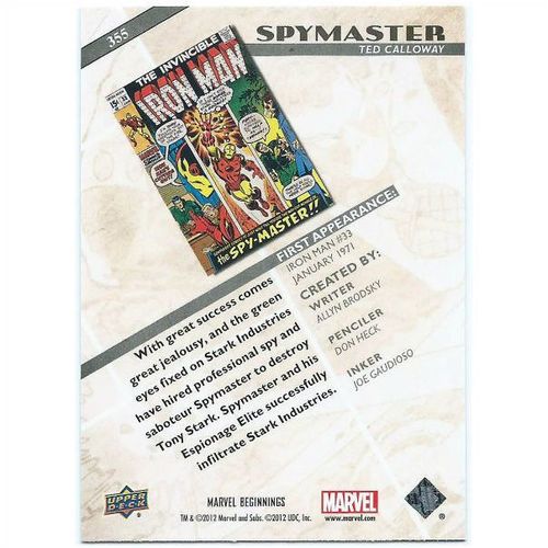 2012 Marvel Beginnings 2 - #355 - Spymaster