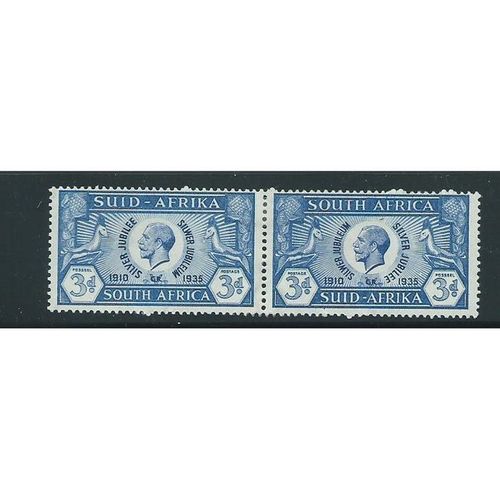south africa stamps sg67 hm silver jubilee 3d pair