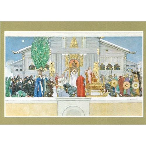 Posten Åland: Midvinterblot (Blòt) by Carl Larsson.