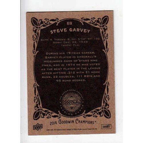 2014 Upper Deck Goodwin Champions Steve Garvey baseball card #69