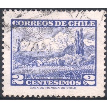 Chile 1960 - SG492 - 2c blue - Chosluenco Volcano - used