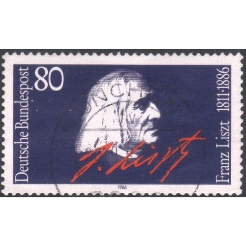 Germany 1986 - SG2135 - 80pf blue & orange - Liszt - used