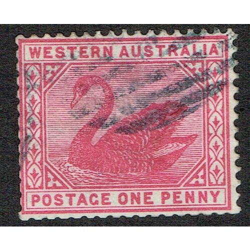 Western Australia 1885 1d Carmine wmk C of A SG95 FU