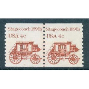 1898A 4c Stagecoach Very Fine MNH Dry Gum CNP Left 3 W0485