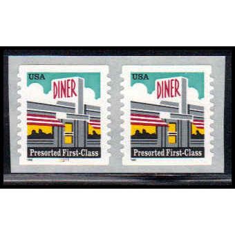 3208Av 25c Diner Very Fine MNH CNP Left 22211 SQ PA1944