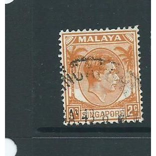 singapore stamp perf 14 sg2 sg 2 vfu