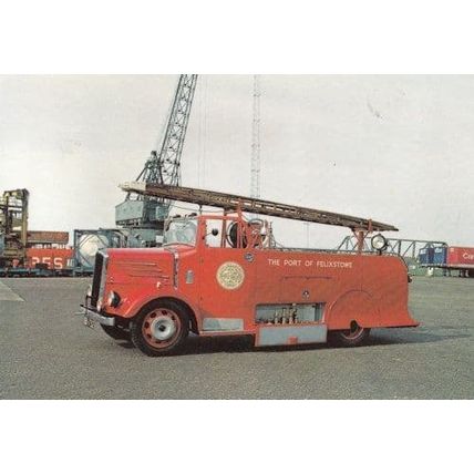 Felixstowe Port Fire Engine Suffolk Postcard