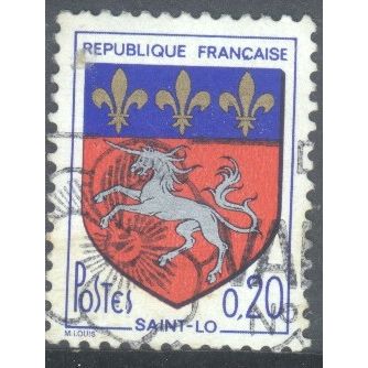 France stamps 1966 - 20c Saint-Lo, Arms - used 2