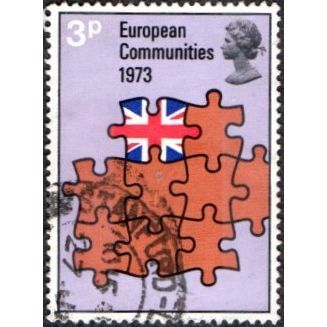 1973 Britains Entry Into Europeaan Community. 3p Value. Very Fine Used