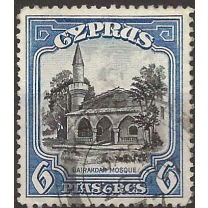 Cyprus 1934 SG140 6pi Black & Blue Fine Used .