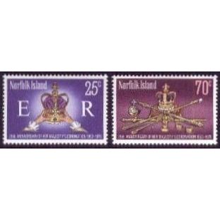 Norfolk Island 1978 SG 207-8 UMM - Silver Jubilee (E-292 (3))
