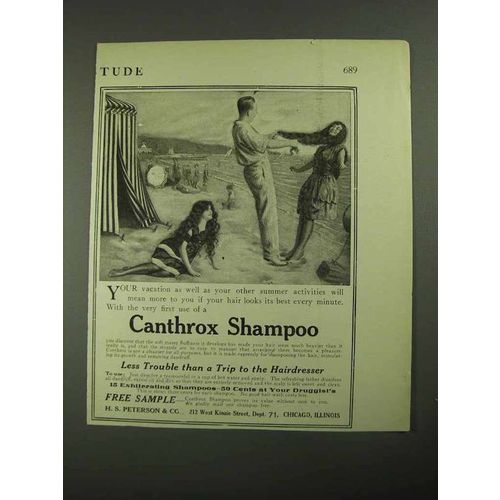 1915 Canthrox Shampoo Ad - Your Vacation