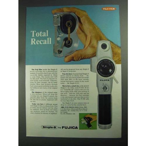 1968 Fujica Single-8 P-300 Movie Camera Ad - Recall