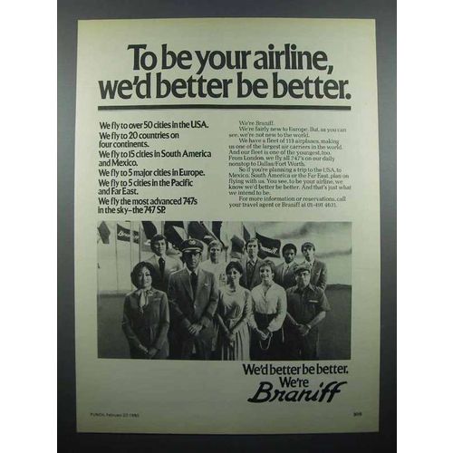 1980 Braniff Airline Ad