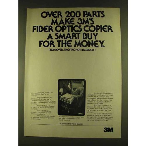 1980 3M Fiber Optics Copier Ad - Over 200 Parts