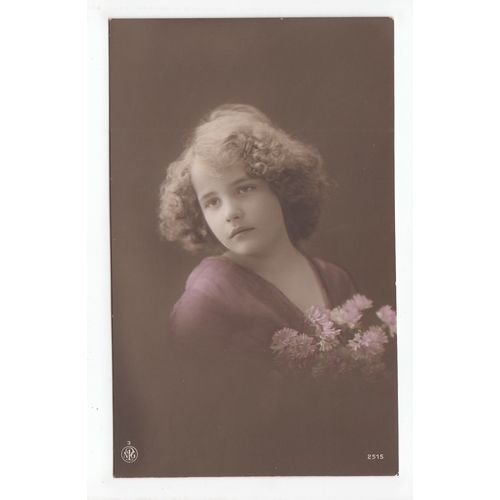 Young Girl Portrait Postcard 2515a