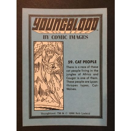 Youngblood trading card #59, excellent condition!