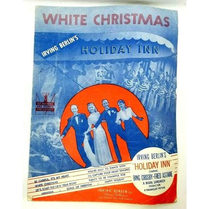 Irving Berlin White Christmas 1942 Sheet Music Bing Crosby (K10H)