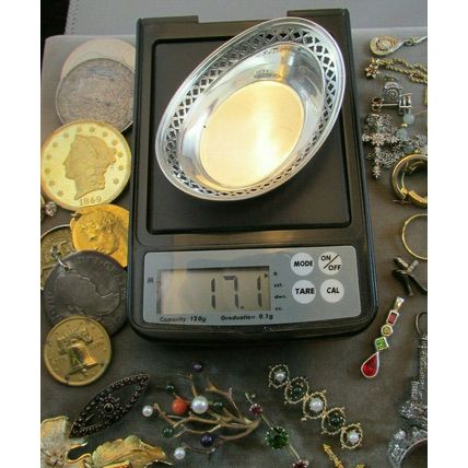 RARE 1800's Watson Sterling Silver Finger salts or nut 8 Dish set #9134 (4.7oz)