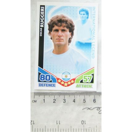 2010 Topps Match Attax World Cup Trading Card - Argentina, Oscar Ruggeri