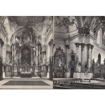 Zwiefalten Wurtt Donaukreis Kirche 2x Real Photo Postcard s