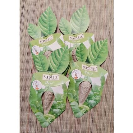 Basil Seed Pods x 4 Seed Cell 100% Biodegradable