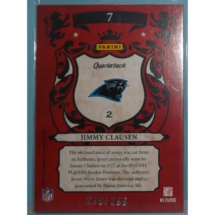 2010 Panini Crown BRANDON LAFELL (Panthers) Royalty Materials RC #2 72/299