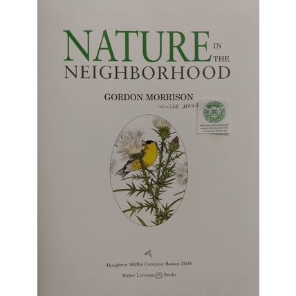 NATURE IN THE NEIGHBORHOOD by GORDON MORRISON SIGNED CHILDRENS HCDJ 1st EDITION