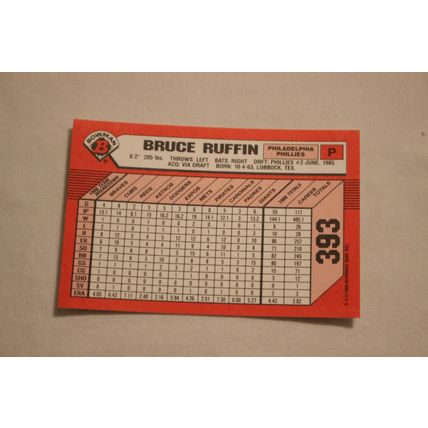 Bruce Ruffin 1989 Bowman TIFFANY NO. 39
