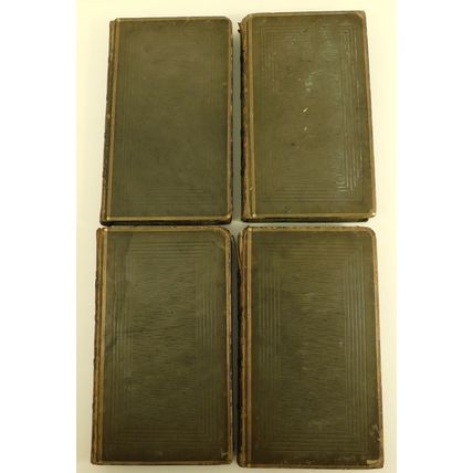 Antique Reflections On The Works Of God 4x Vol Leather Bible Book Sturm 1824