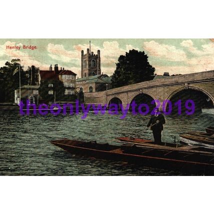 Henley Bridge, Oxon, Postcard 1907
